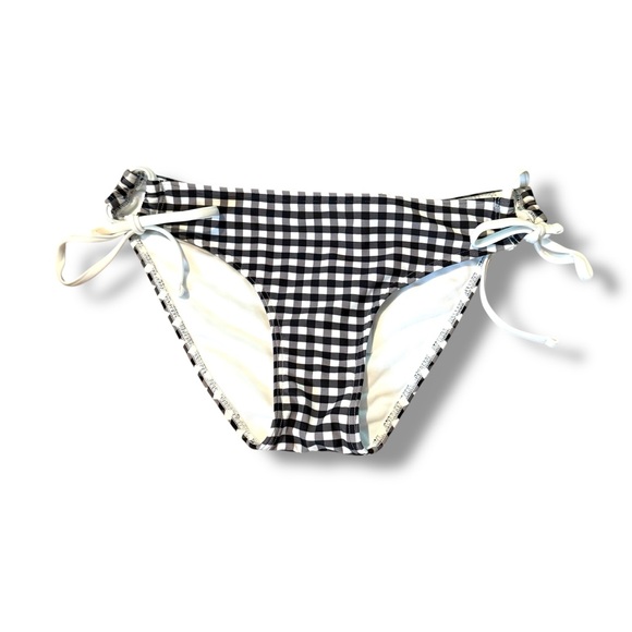Abercrombie & Fitch NWT‎ Bikini Bottoms Women’s Size Small Black White Gingham - Picture 1 of 4